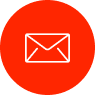 Red circular background with white envelope icon representing email or message.