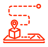 Illustration of a person sitting at a desk with a computer, surrounded by digital icons and symbols, indicating a tech or work environment.