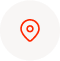 Map pin icon on a white background