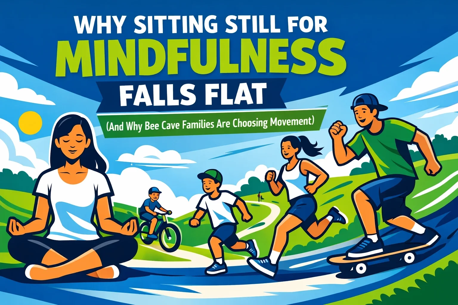 Why Sitting Still for Mindfulness Falls Flat (And Why Bee Cave Families Are Choosing Movement)