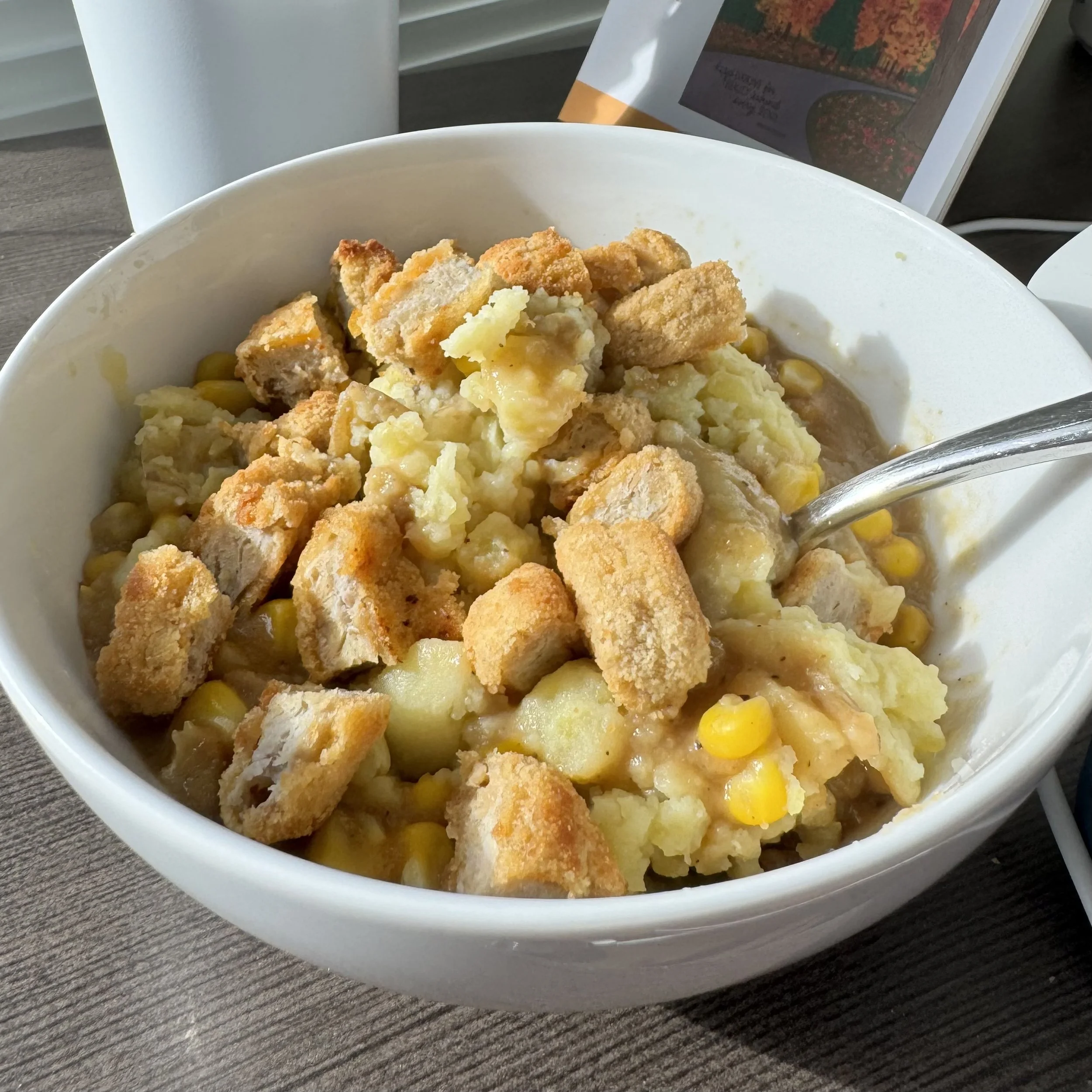 Vegan copycatting- KFC mashed potato bowls