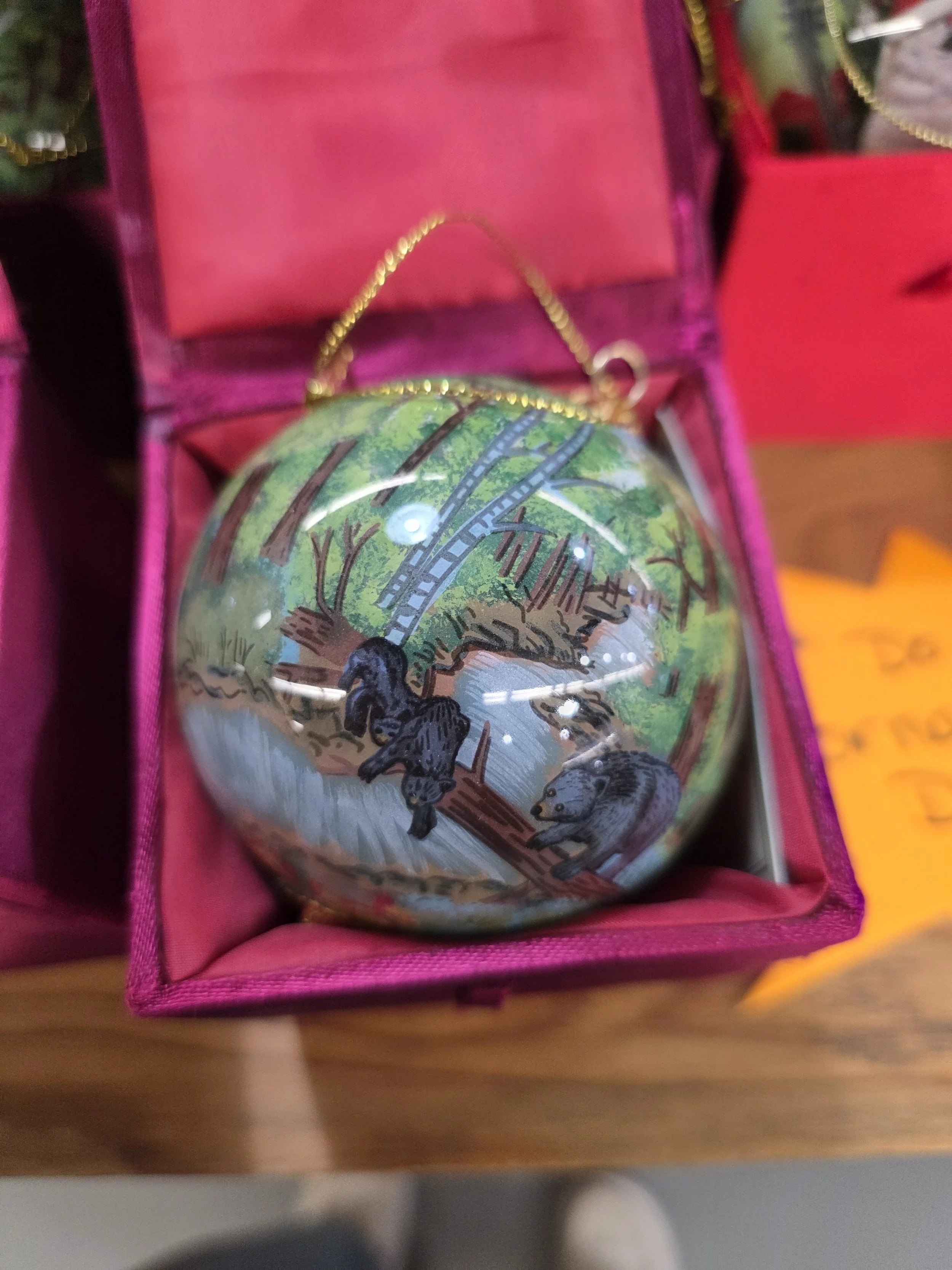 Hand Painted Bear Ornament