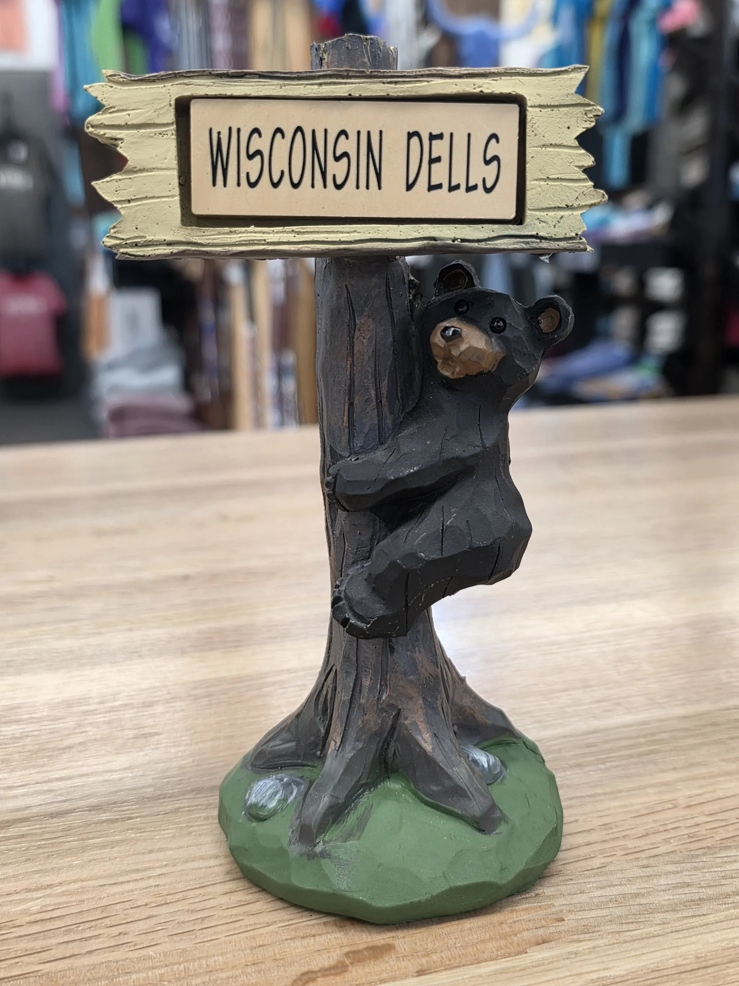 Bear With WD Sign Figure