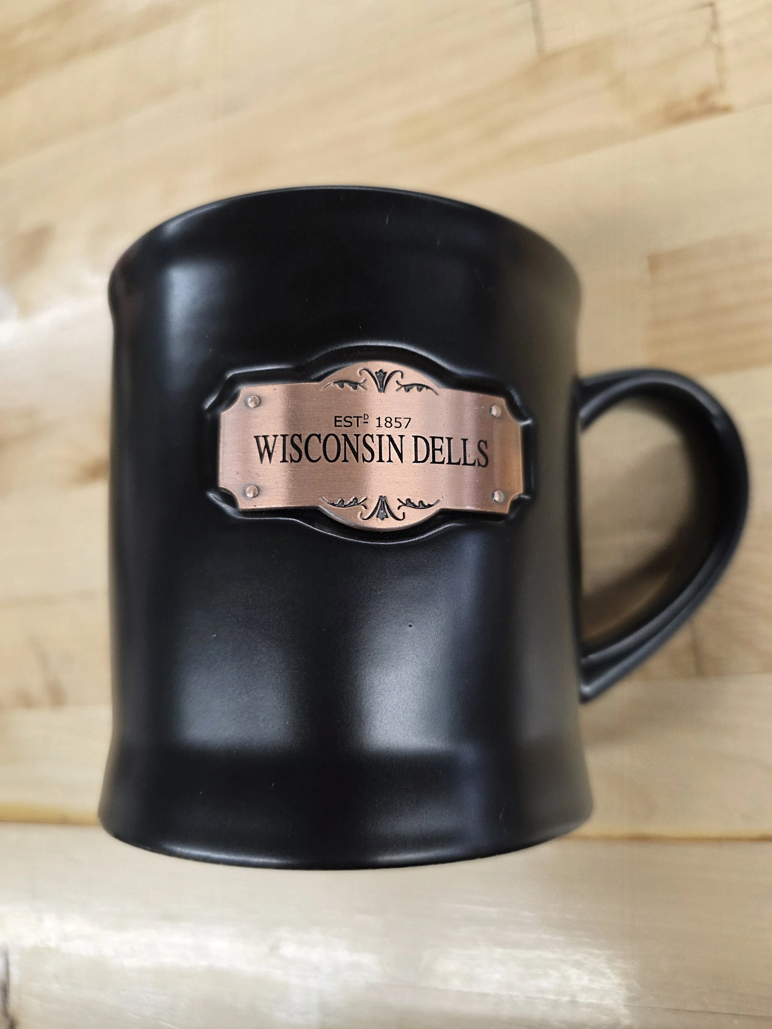 Black Mug Copper with WD Plaque
