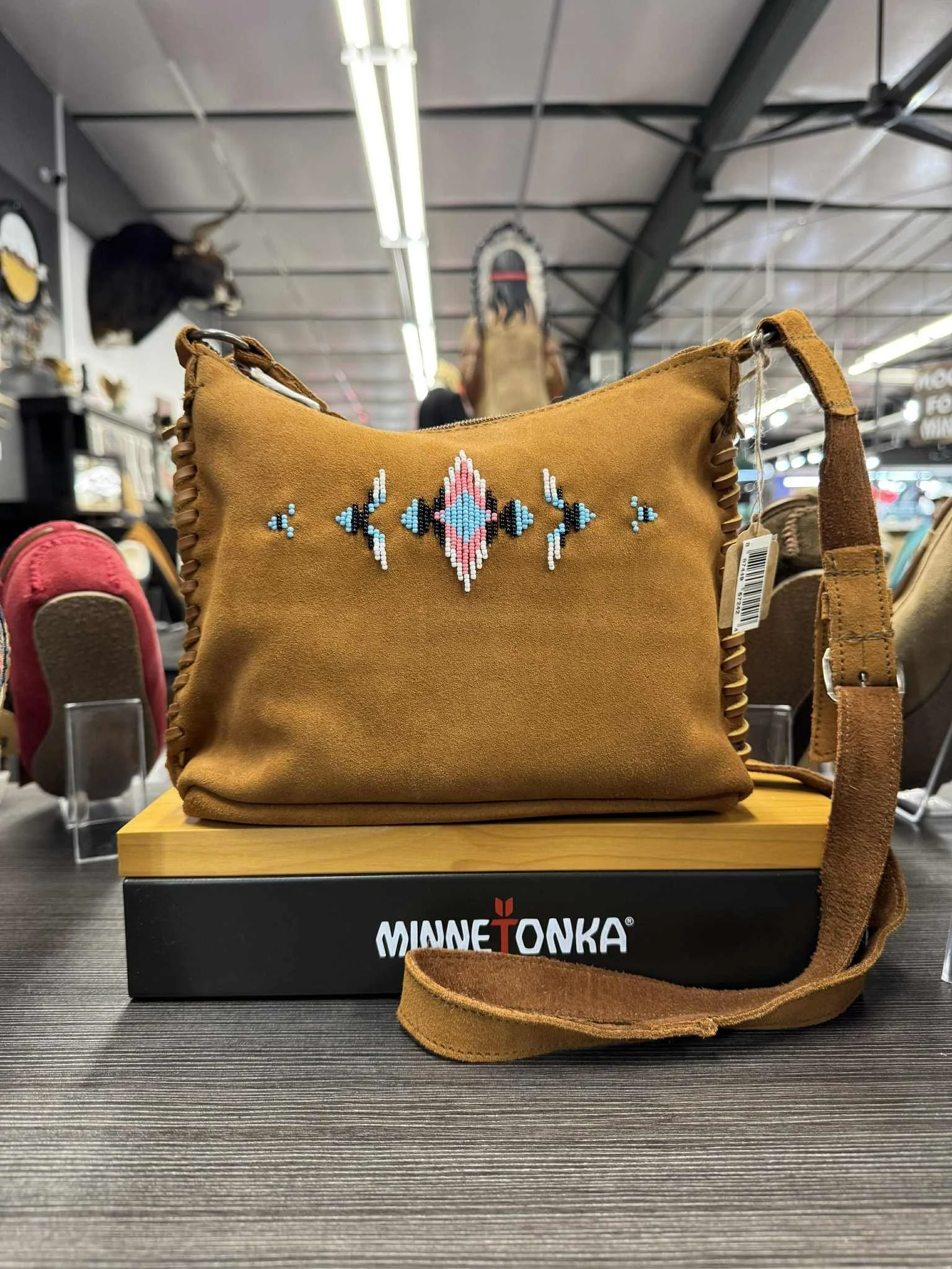 Handmade leather purse in Wisconsin Dells.