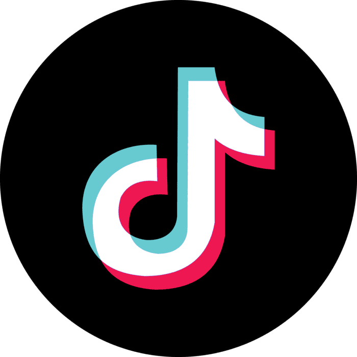 TikTok logo with a black background