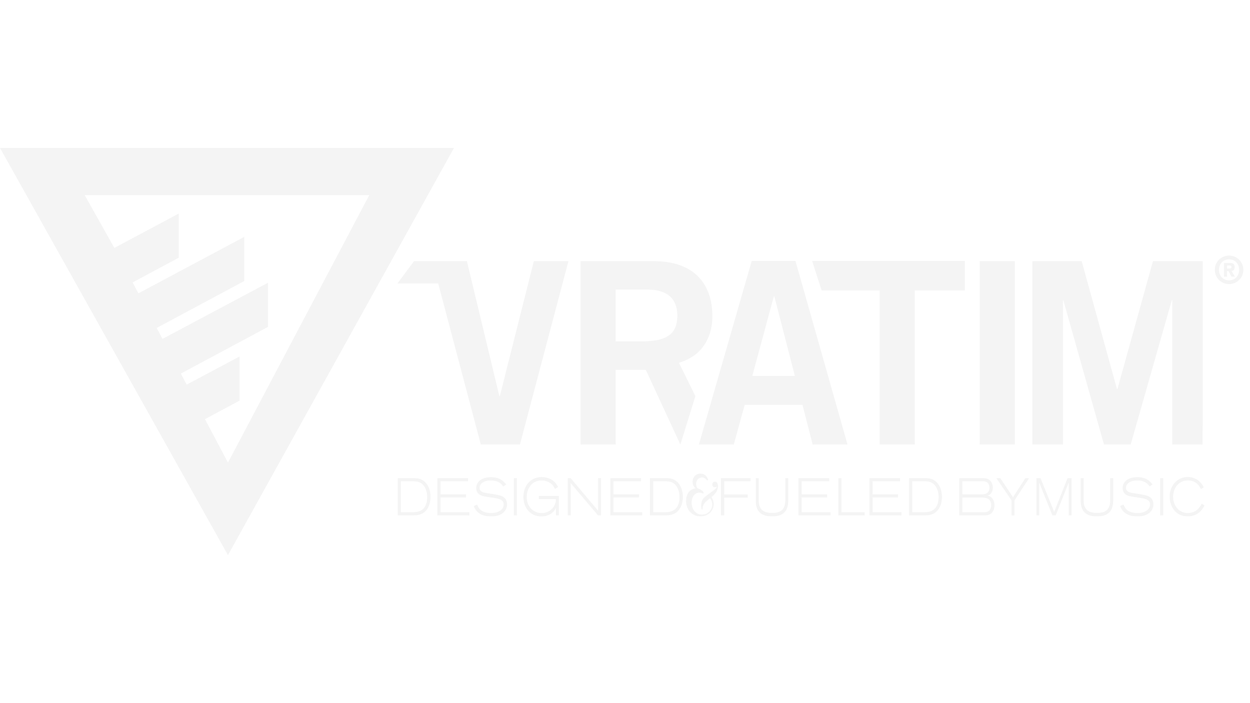 Vratim logo with a triangle and musical element, tagline 'Designed & Fueled by Music'