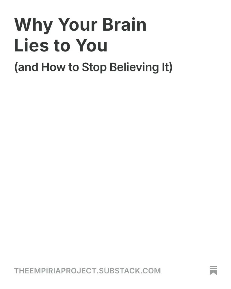 I wish it didn&rsquo;t, but my brain absolutely loves to tell me pretty big lies&hellip; on a fairly regular basis.

I imagine that yours probably does too.

But why?

And how does this impact our lives?

And how can we spot the lies so that we don&r