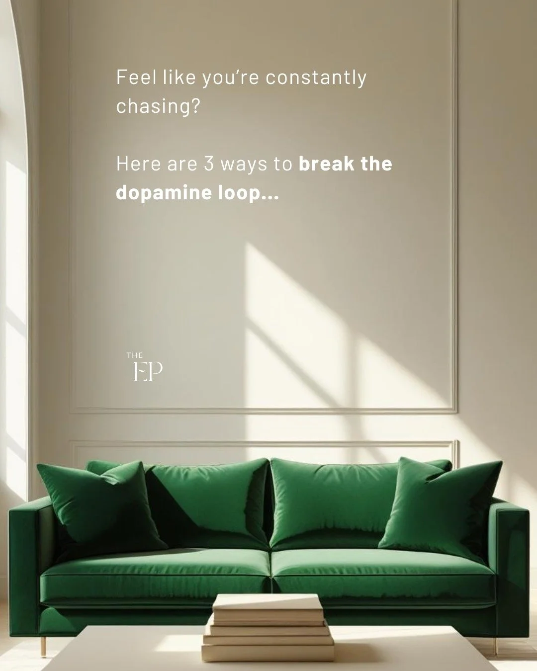 Our brains love the chase more than the catch.

That&rsquo;s the dopamine loop - and it&rsquo;s why we scroll, snack, check, repeat.

Breaking the dopamine loop doesn&rsquo;t mean removing dopamine (we need it!). 

Instead, we want to interrupt the a