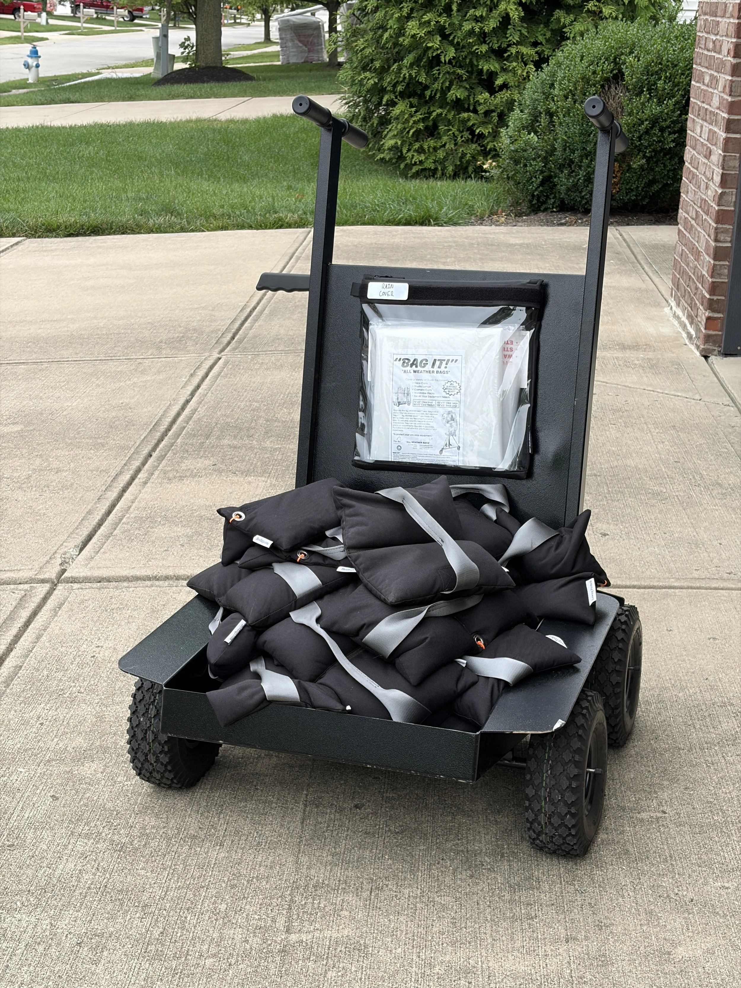 Muscle cart with shotbags on an Indianapolis 1 ton grip truck