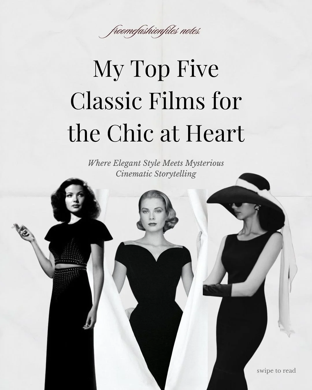 old Hollywood elegance, quiet mystery, and silhouettes that helped define cinema. ✨
These are where timeless style meets cinematic storytelling. 🎞️

Which of these classics would you watch first? Do you like this kind of content? Let me know in the 