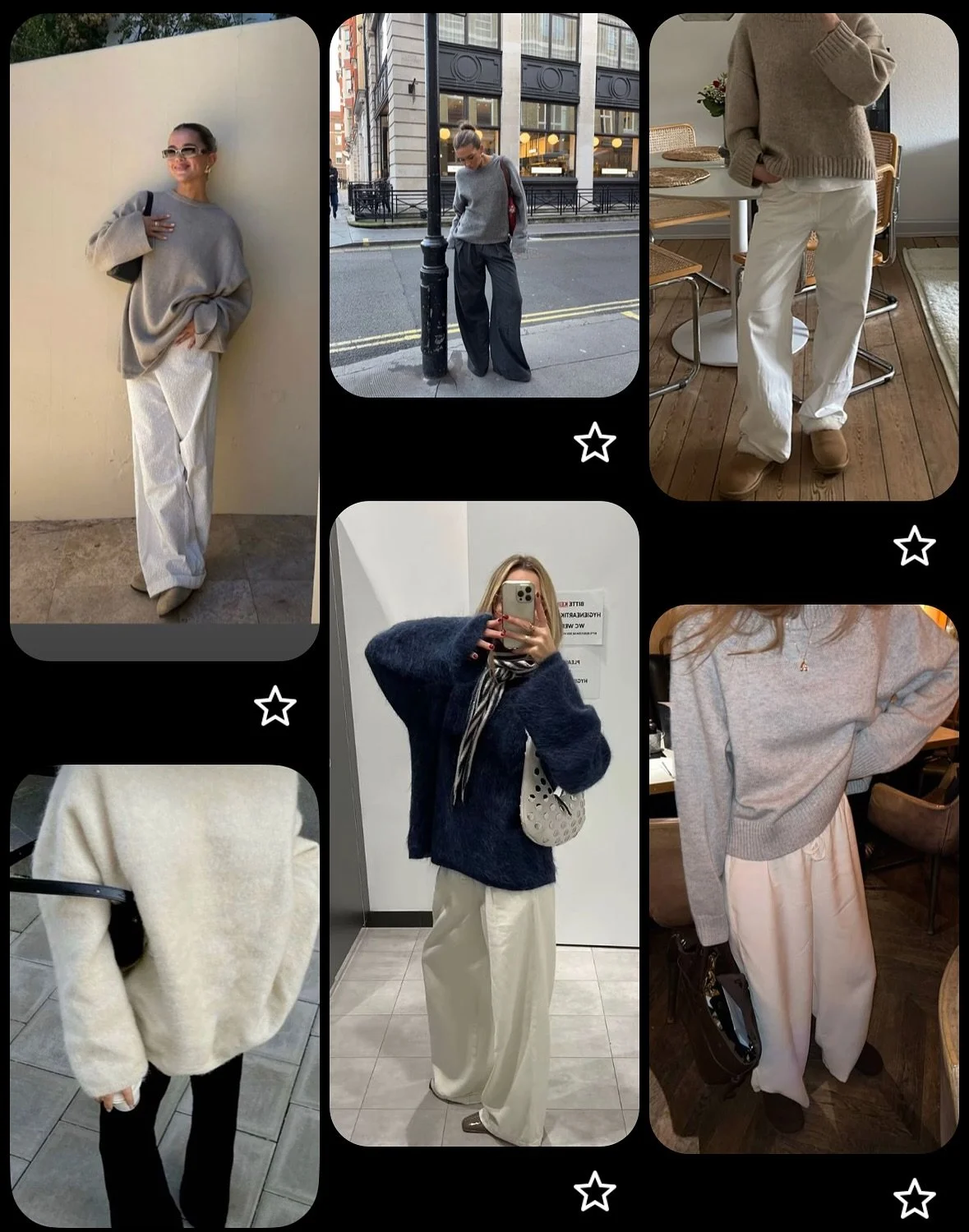 transitioning from fall weather to early winter&hellip;. i&rsquo;m thinking neutrals🤍 white, cream, grays, browns, light black👀 what&rsquo;s my trend prediction? satin pants and oversized cashmere sweaters☕️ 
&hellip;
#fallfashion #fashioninsta #wi