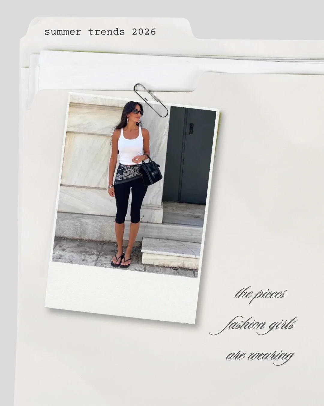 Consider this your summer fashion briefing.

The pieces showing up everywhere right now- from capris and jerseys to satin skirts and thong sandals.

Which one are you adding to your closet? 

🌼🎧

.

#summerfashion #capris #fashiontrends #summer2026