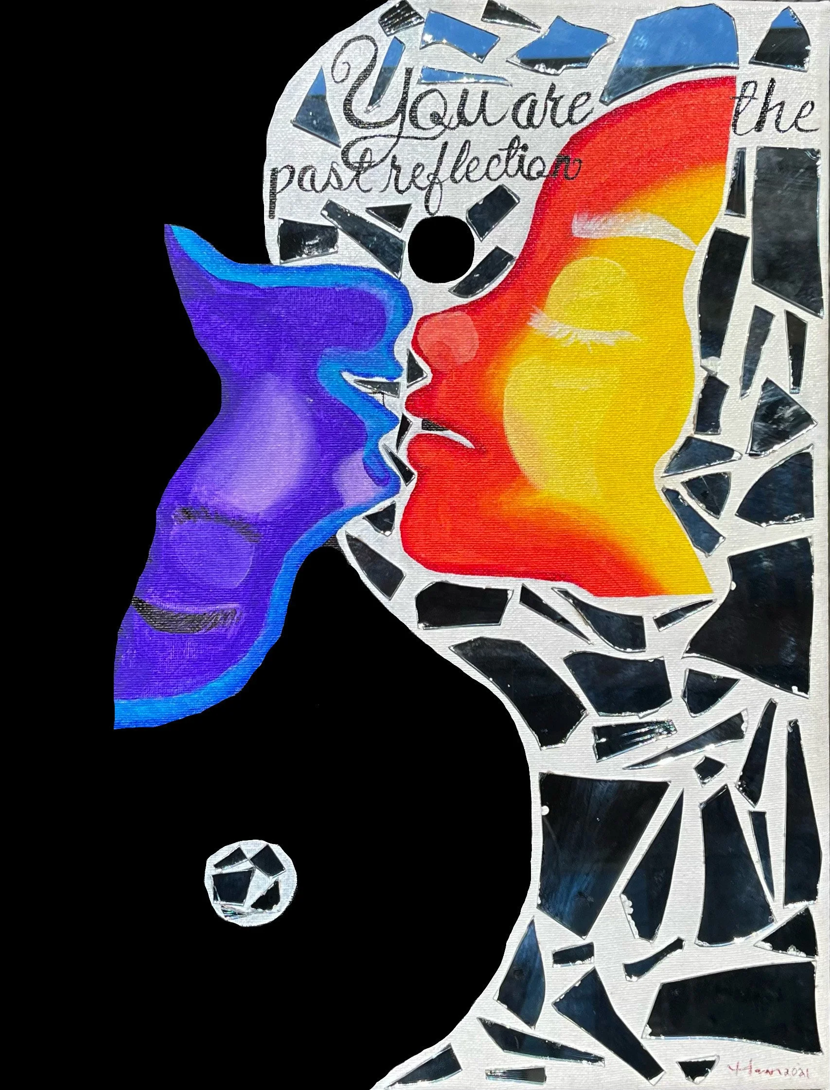 "Past Reflection" Featured in Heal Brown Girl Art Show 2022, MELI Artists of the Month Oct 2022, May 2023