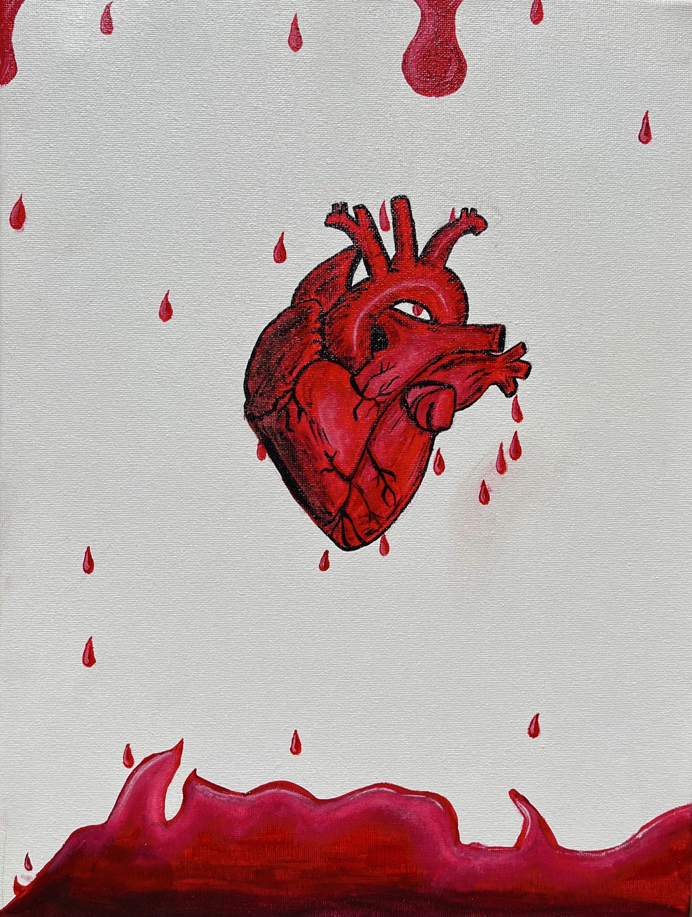 "Heart Drop" Featured in Heal Brown Girl Art Show 2022, MELI Artists of the Month Oct 2022, May 2023