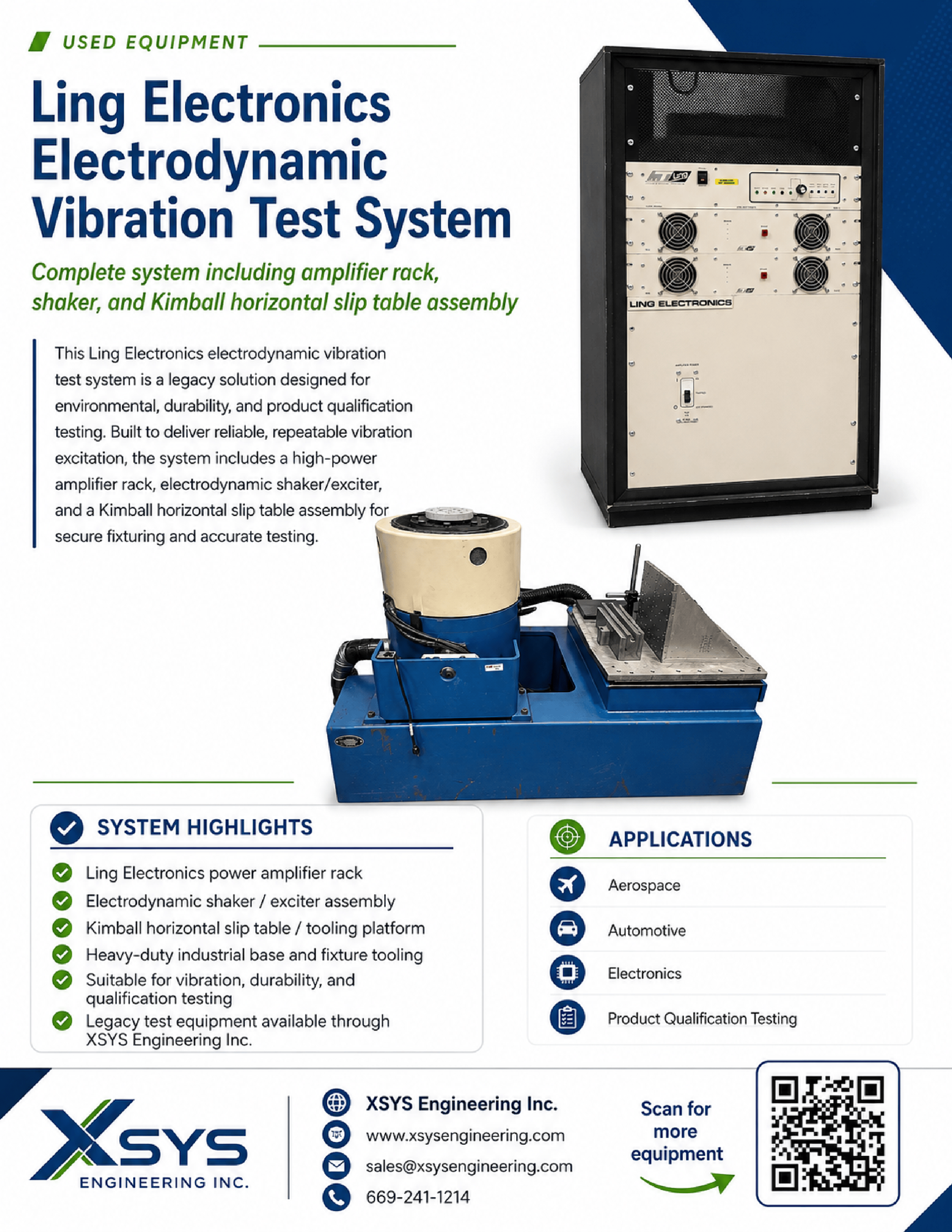 Ling Electronics Vibration Test System