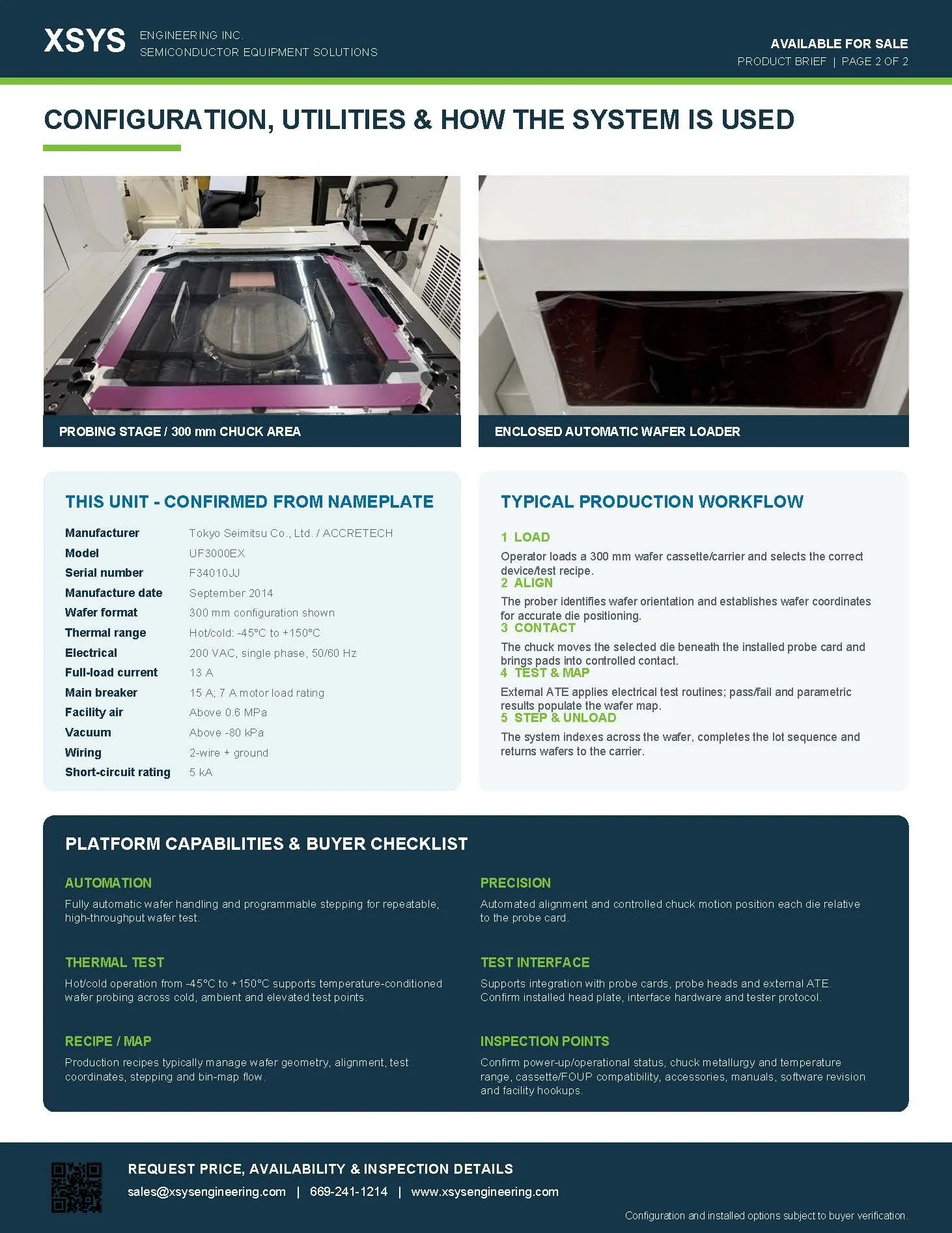 TSK UF3000 EX Probe Station.  High Voltage, Tri Temp with Chiller