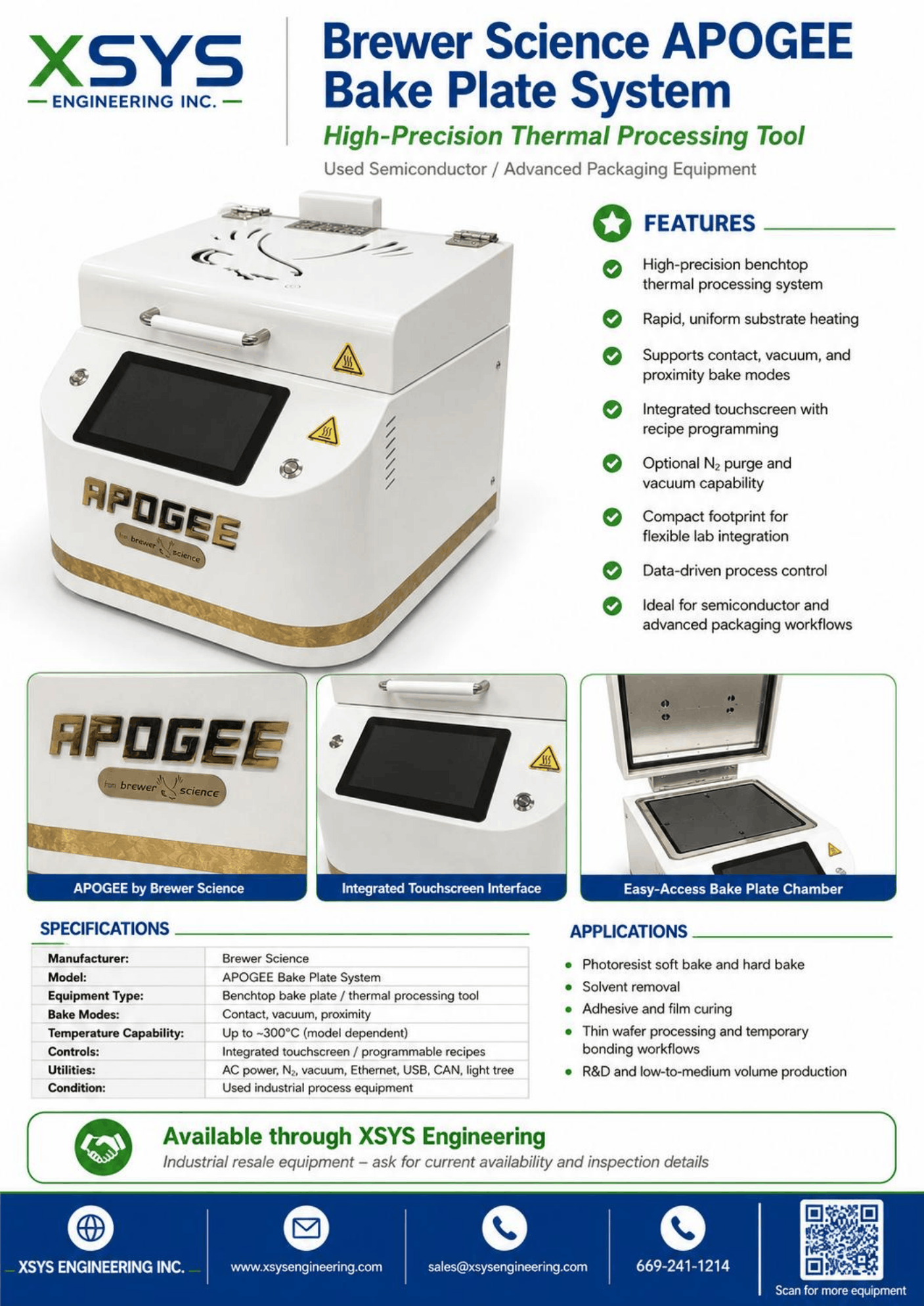 Brewer Science APOGEE Bake Plate