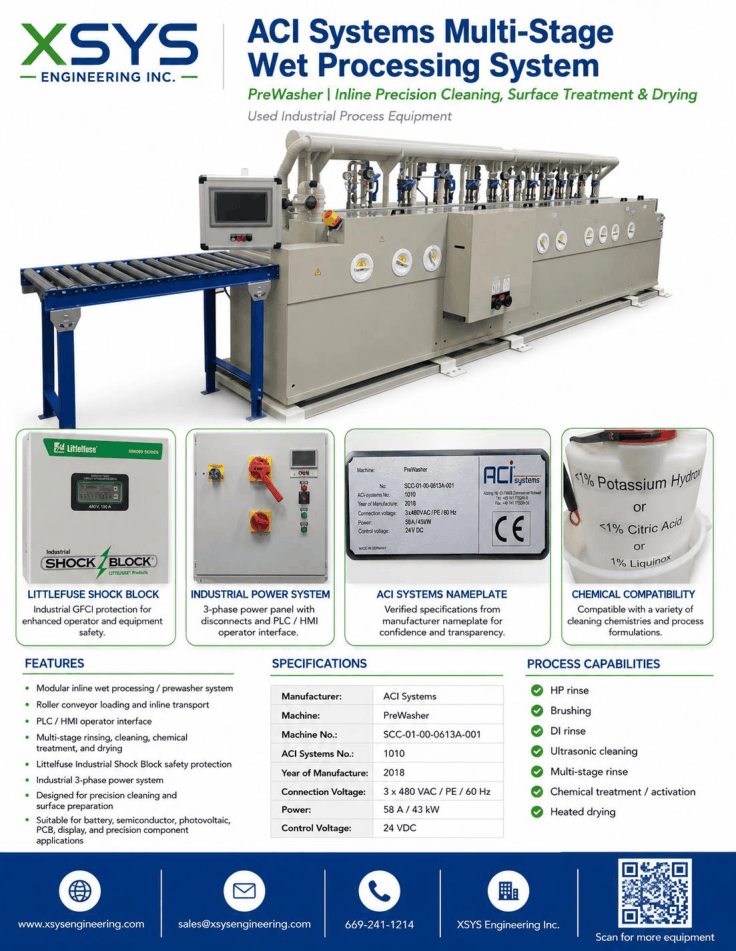 ACI Systems Wet Processing System