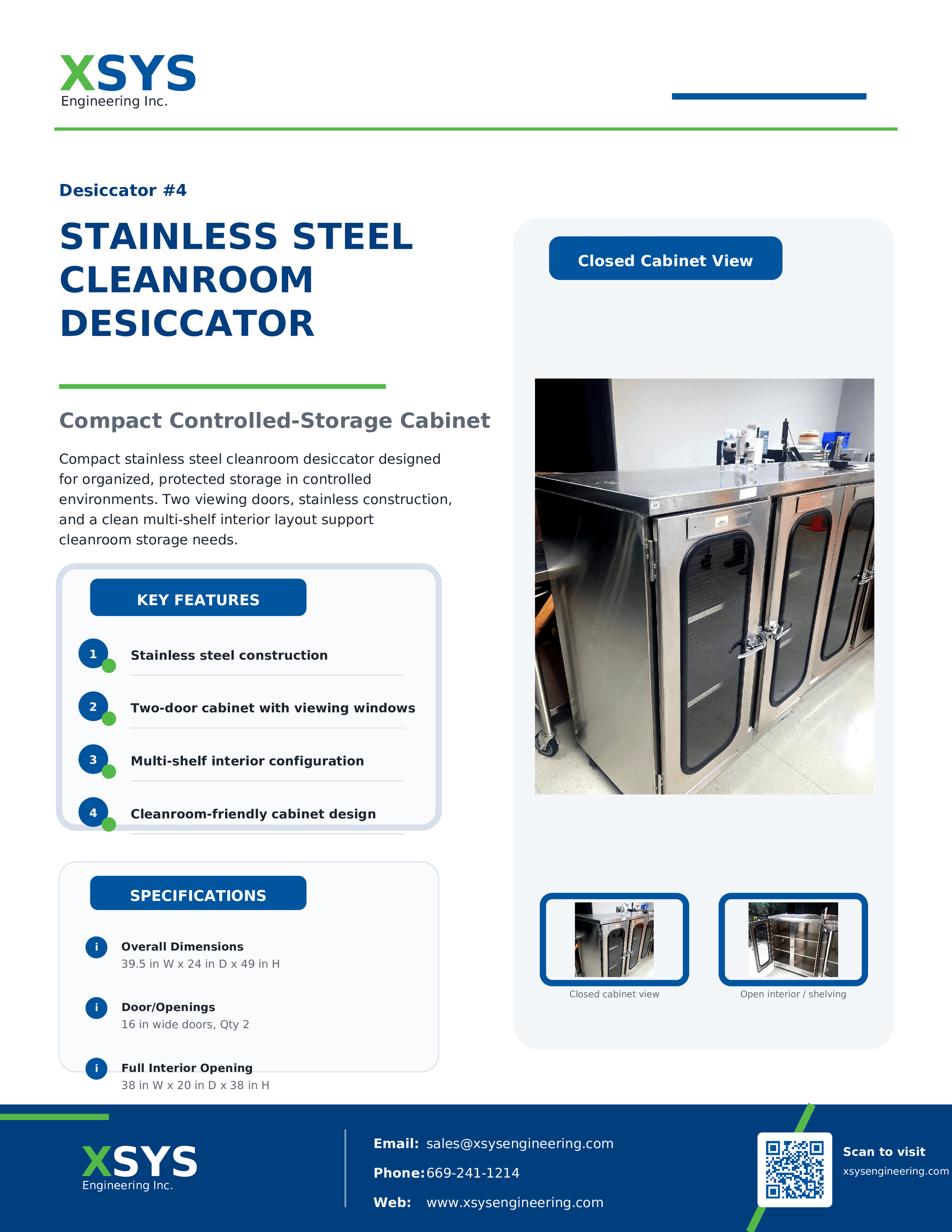 stainless steel cleanroom dessicator