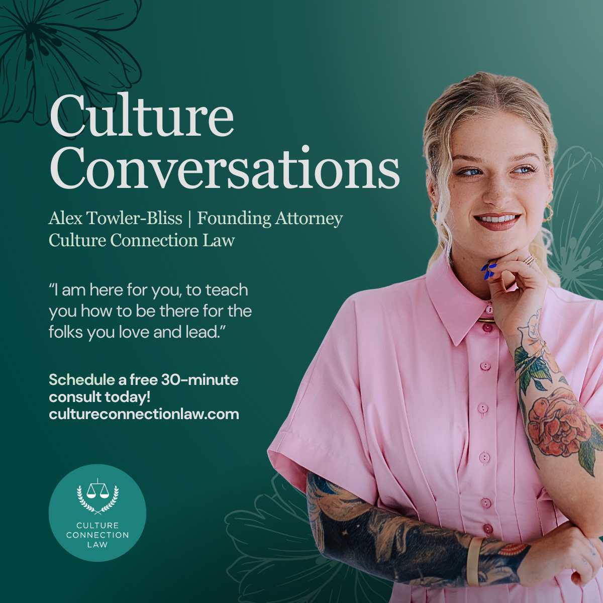 LinkedIn Graphic for Culture Connection Law - Crockett as in Davy