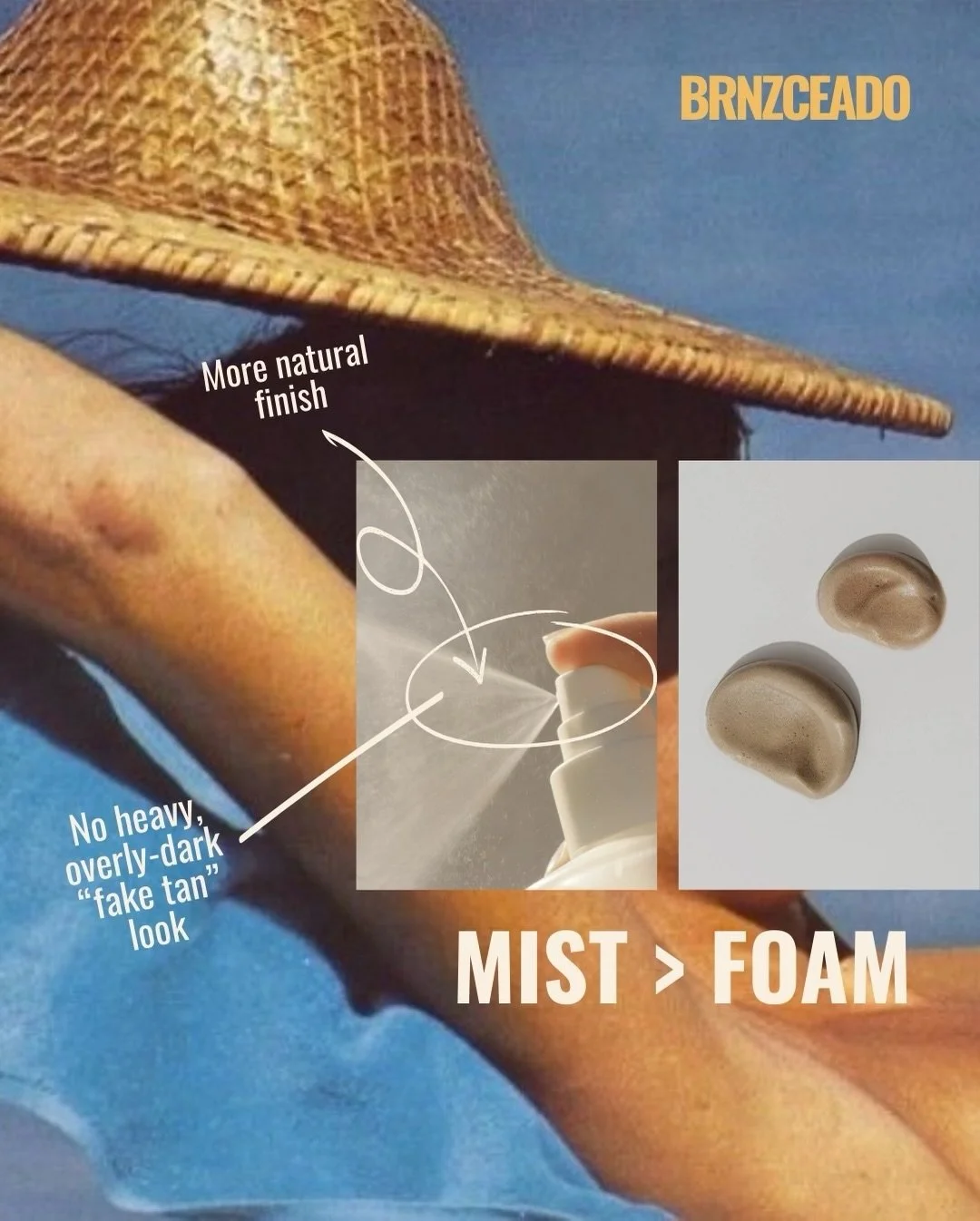 Foam is overrated&hellip; here&rsquo;s why:

It can feel heavy, sticky, and sometimes doesn&rsquo;t blend into your skin.

We wanted something different.
Something that looks like your skin, just glowier.

That&rsquo;s why Isla Breeze by BRONZCEADO i