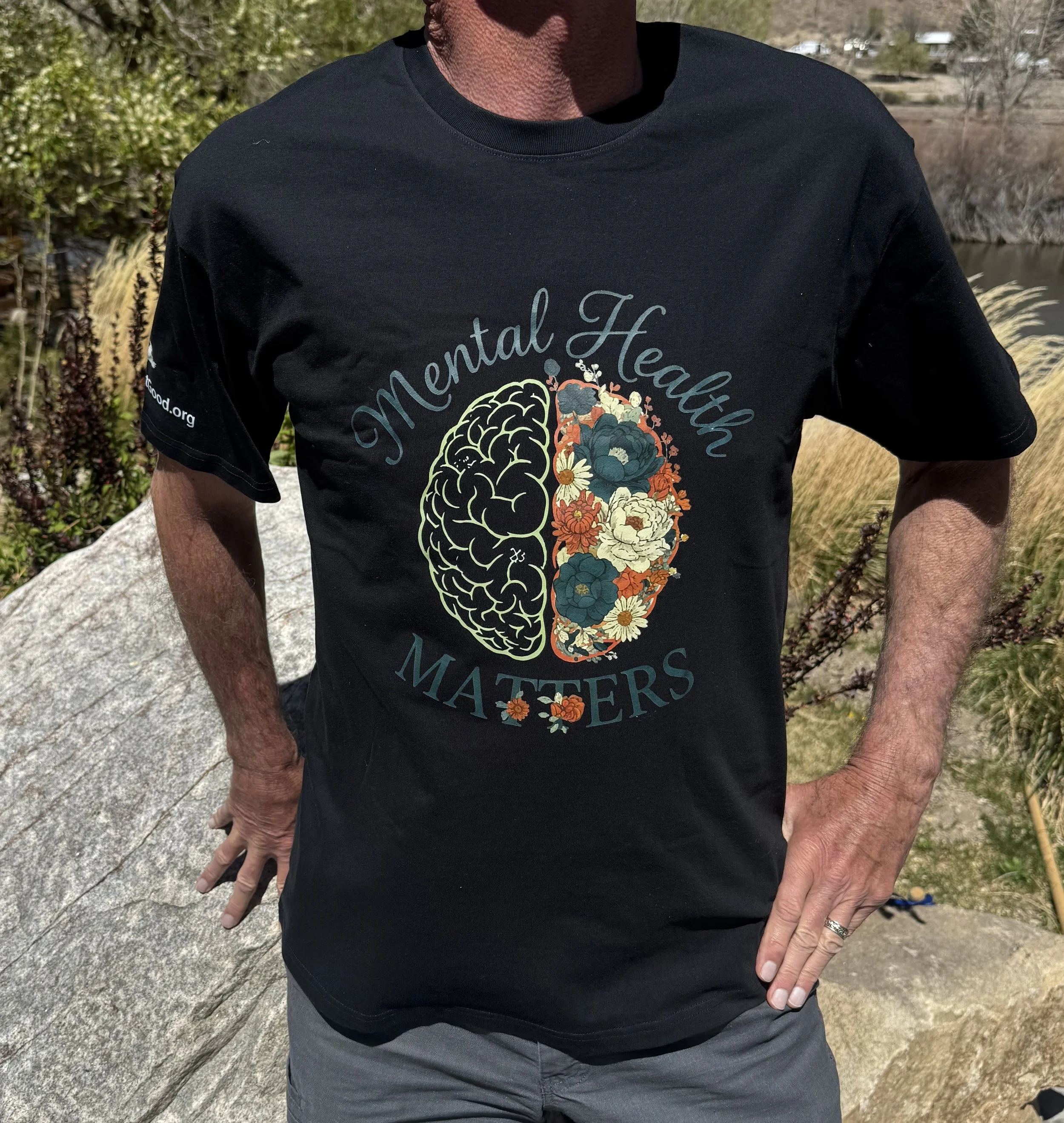 MODEL Michael Mental health matter black unisex.jpeg