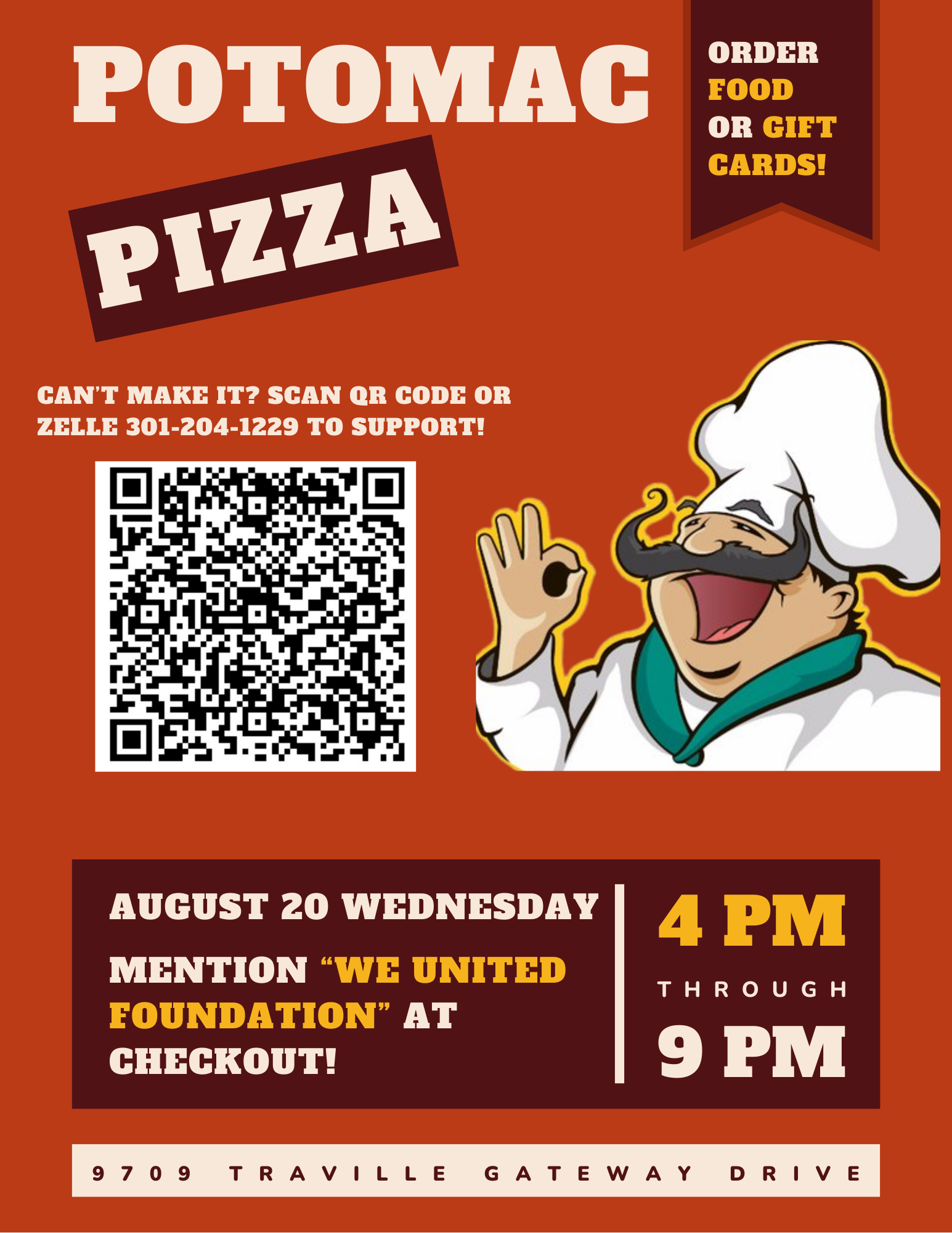 2025-08 Potomac Pizza Fundraiser