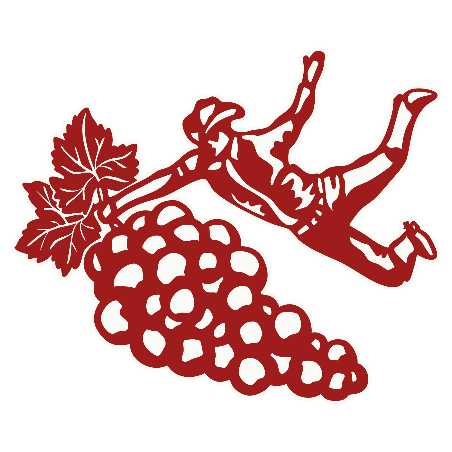 A cowboy riding a grape cluster.