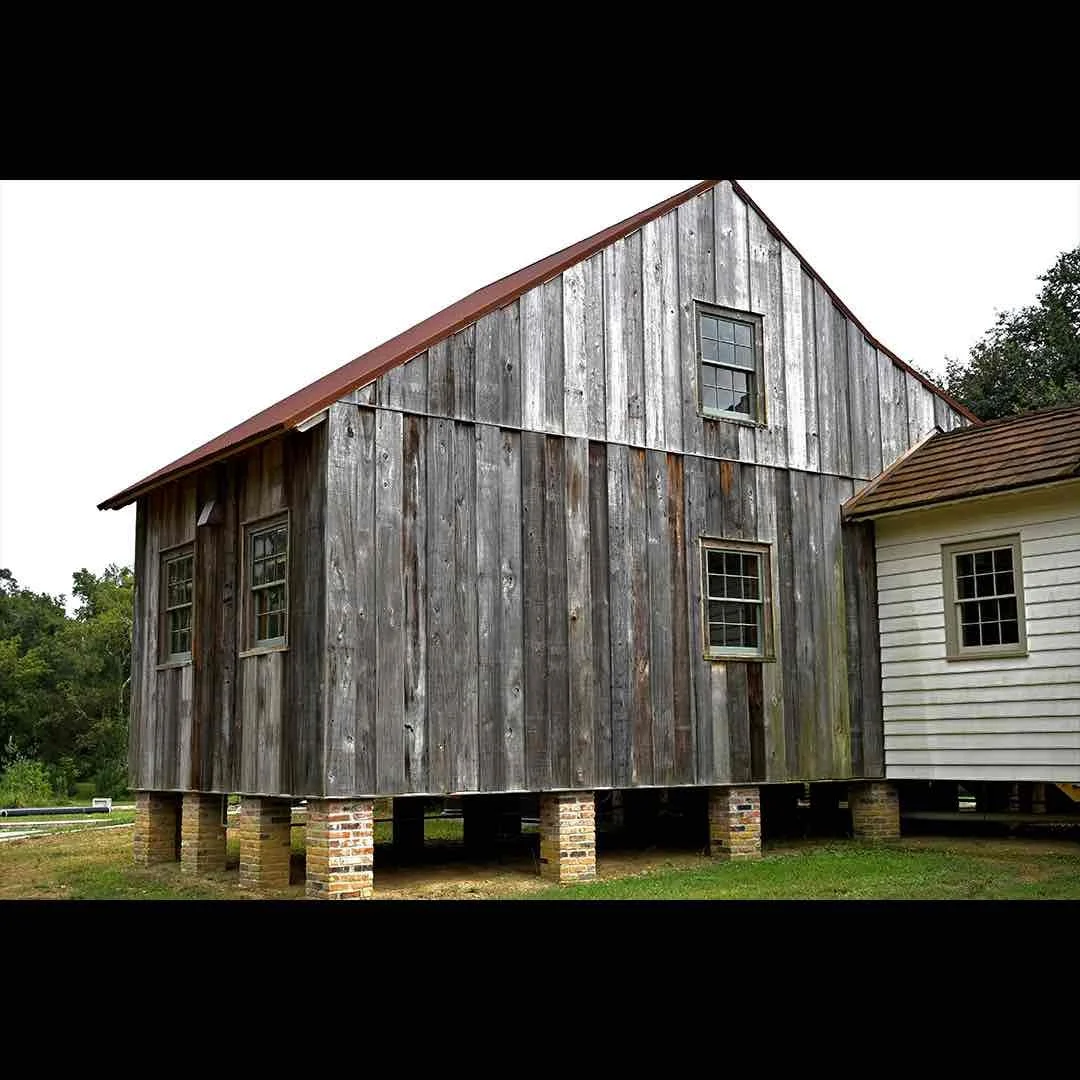 Thumbnail of antique reclaimed grey weathered cypress exterior siding on a client installation, showcasing aged patina, natural texture, and rustic character.