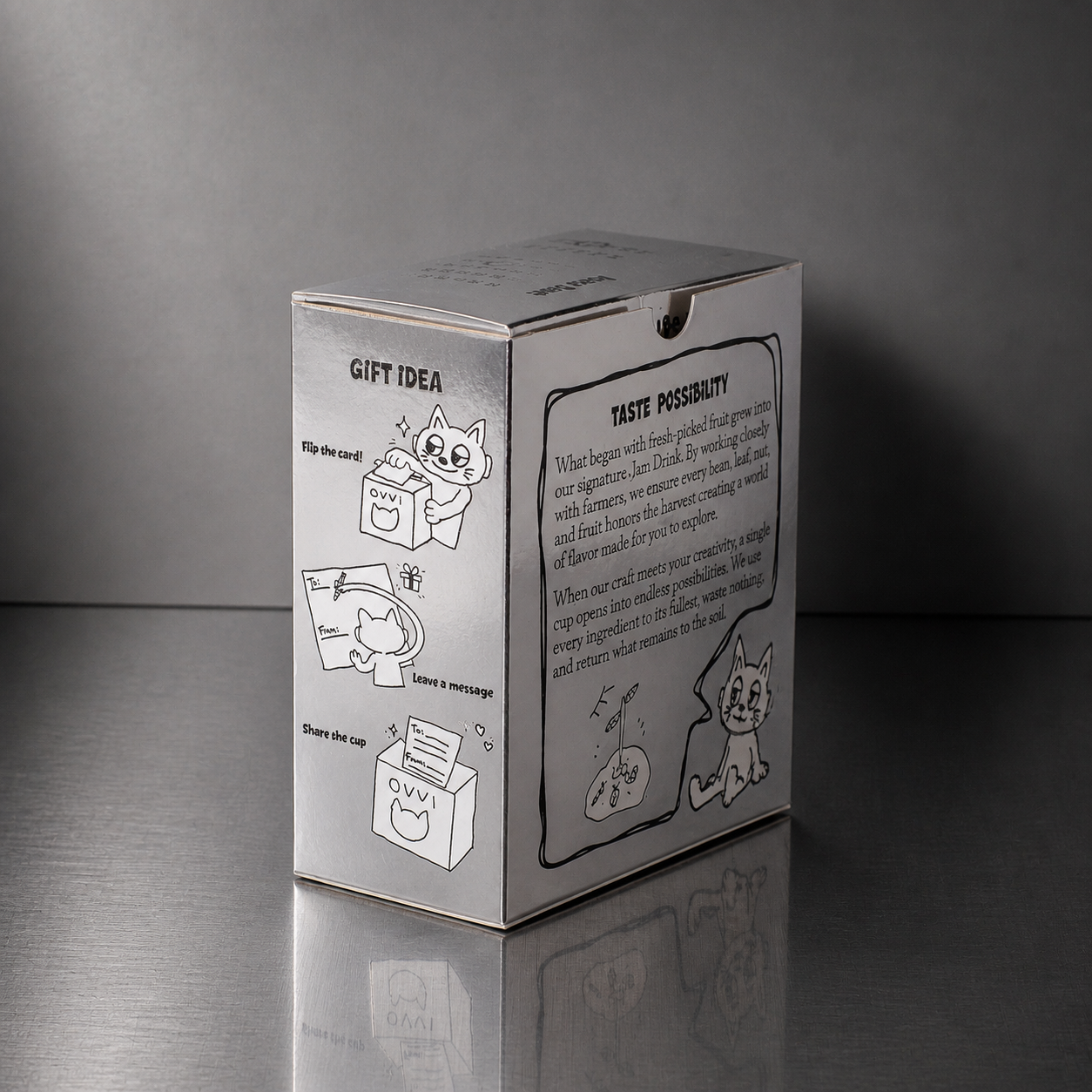 coffee gift box with message card OVVI Yirgacheffe customizable packaging gift idea