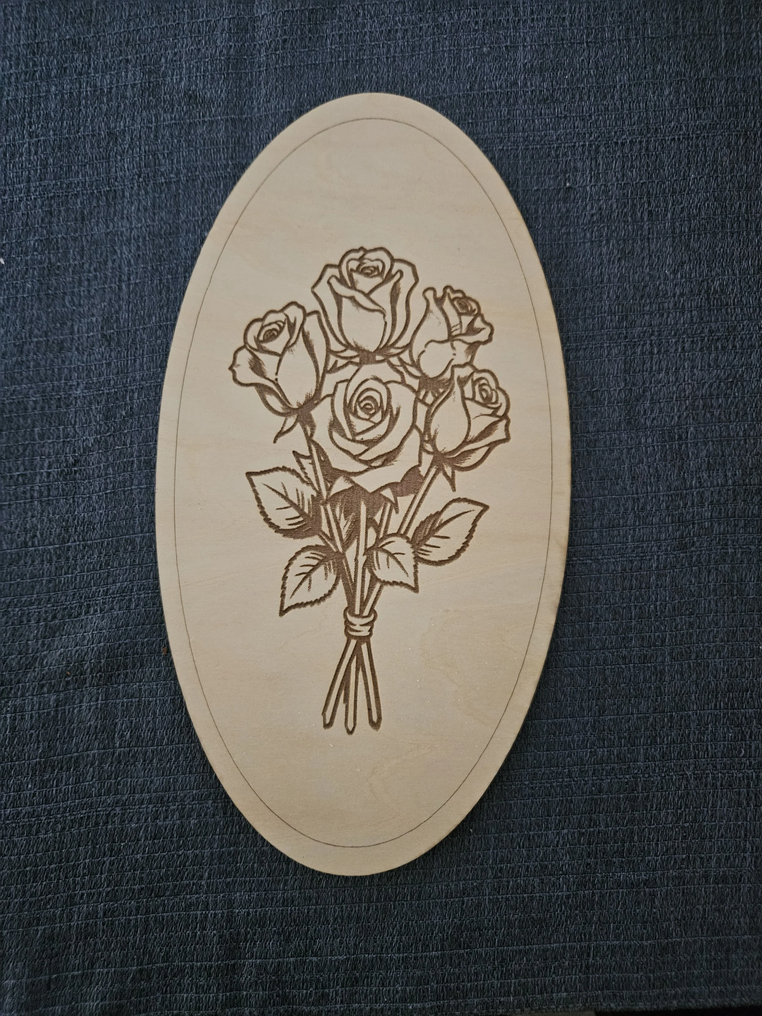 Laser Engraved Floral Wall Plaques