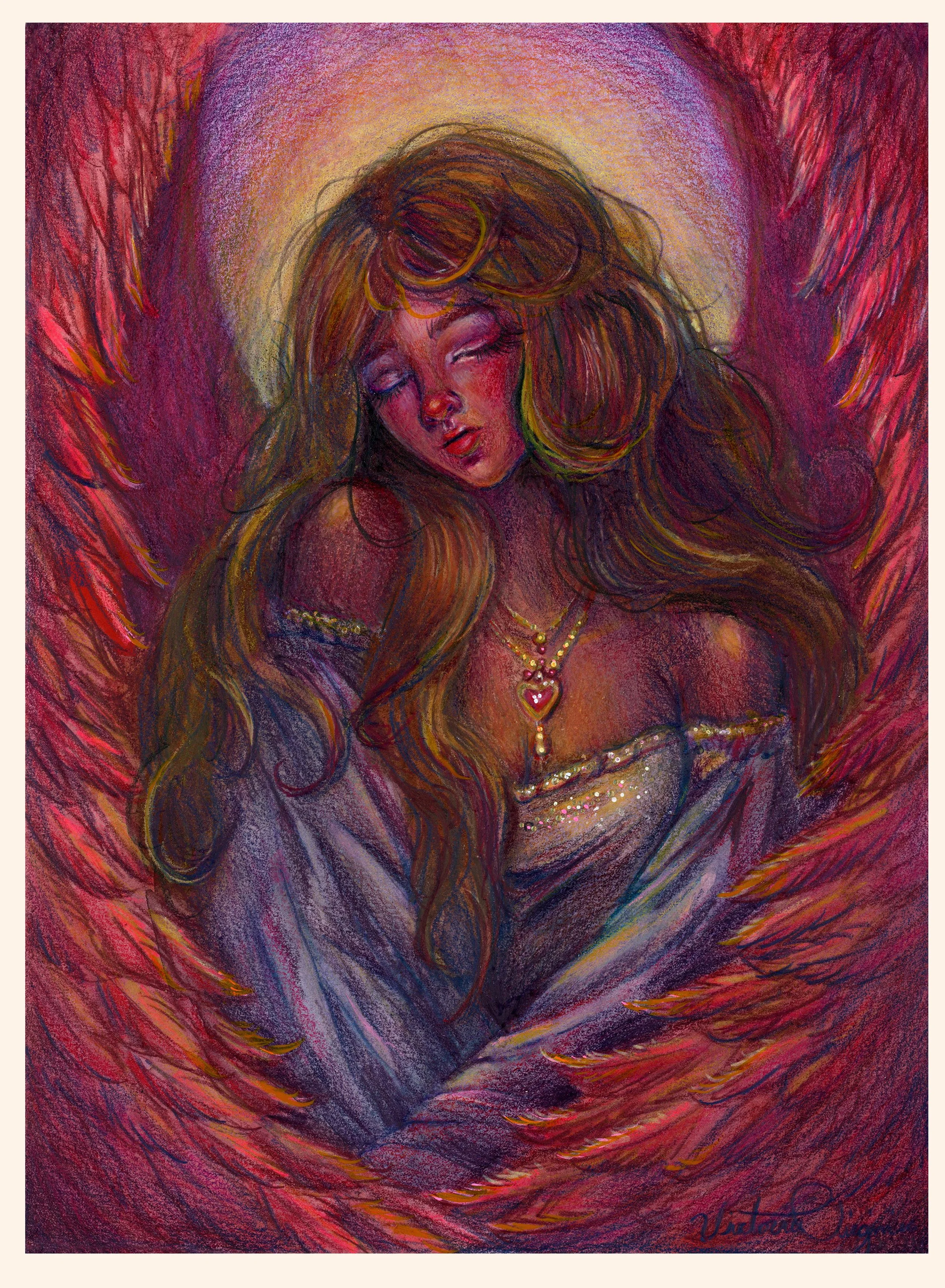 Seraphelle - Ethereal Angel Art Print