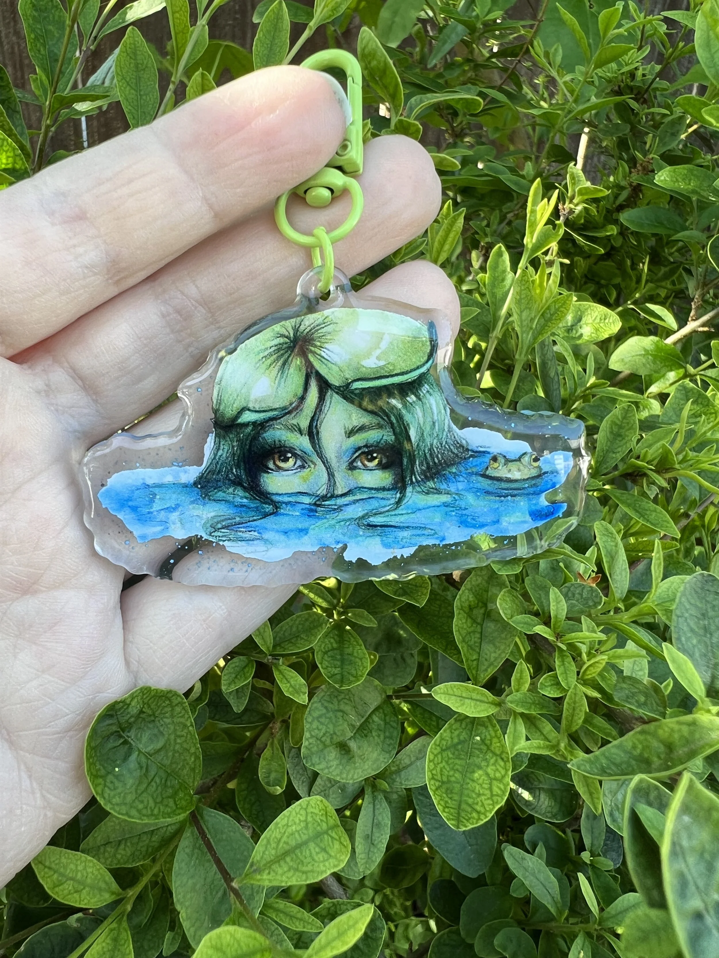 Enchanting Frog Girl Keychain