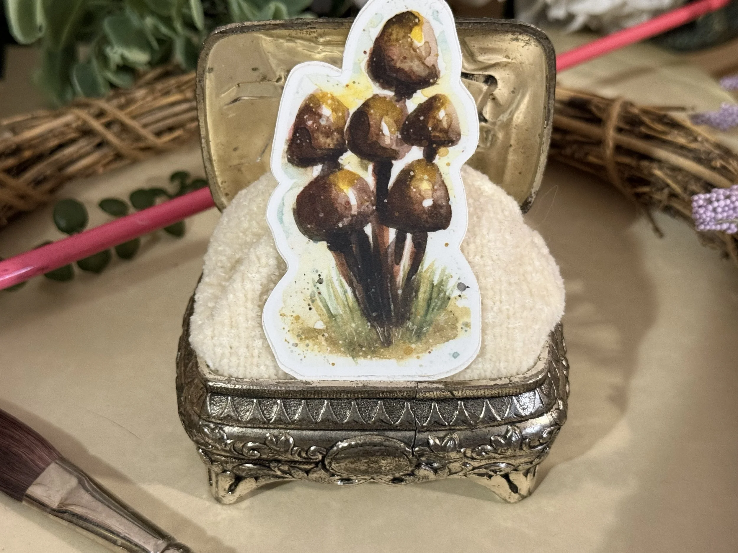 Mushroom Sticker - Cottagecore sticker - 3 inches - Matte Vinyl Sticker