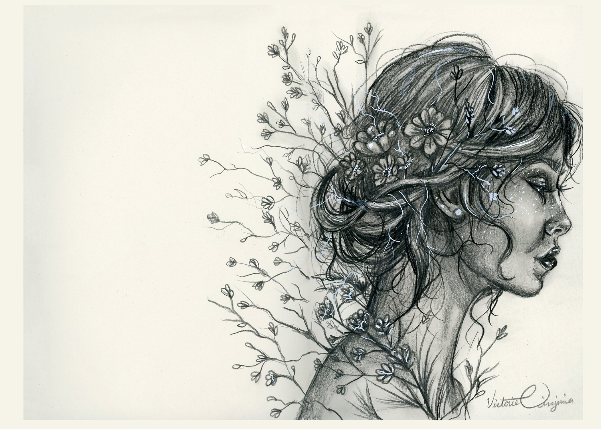 Whispers of the Thistle - Pencil