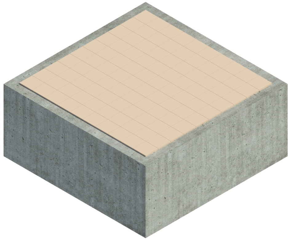 Pavers on roof, balconies or floors attachment