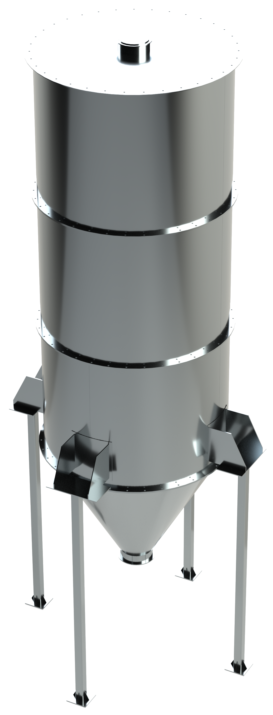 Silo support attachment