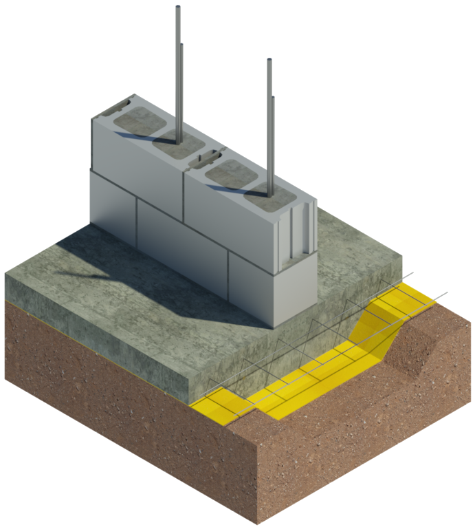 Floor slab to footing connection design