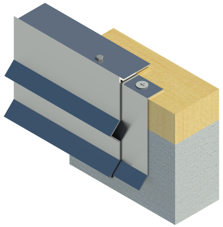 Drip edge and wood blocking attachment