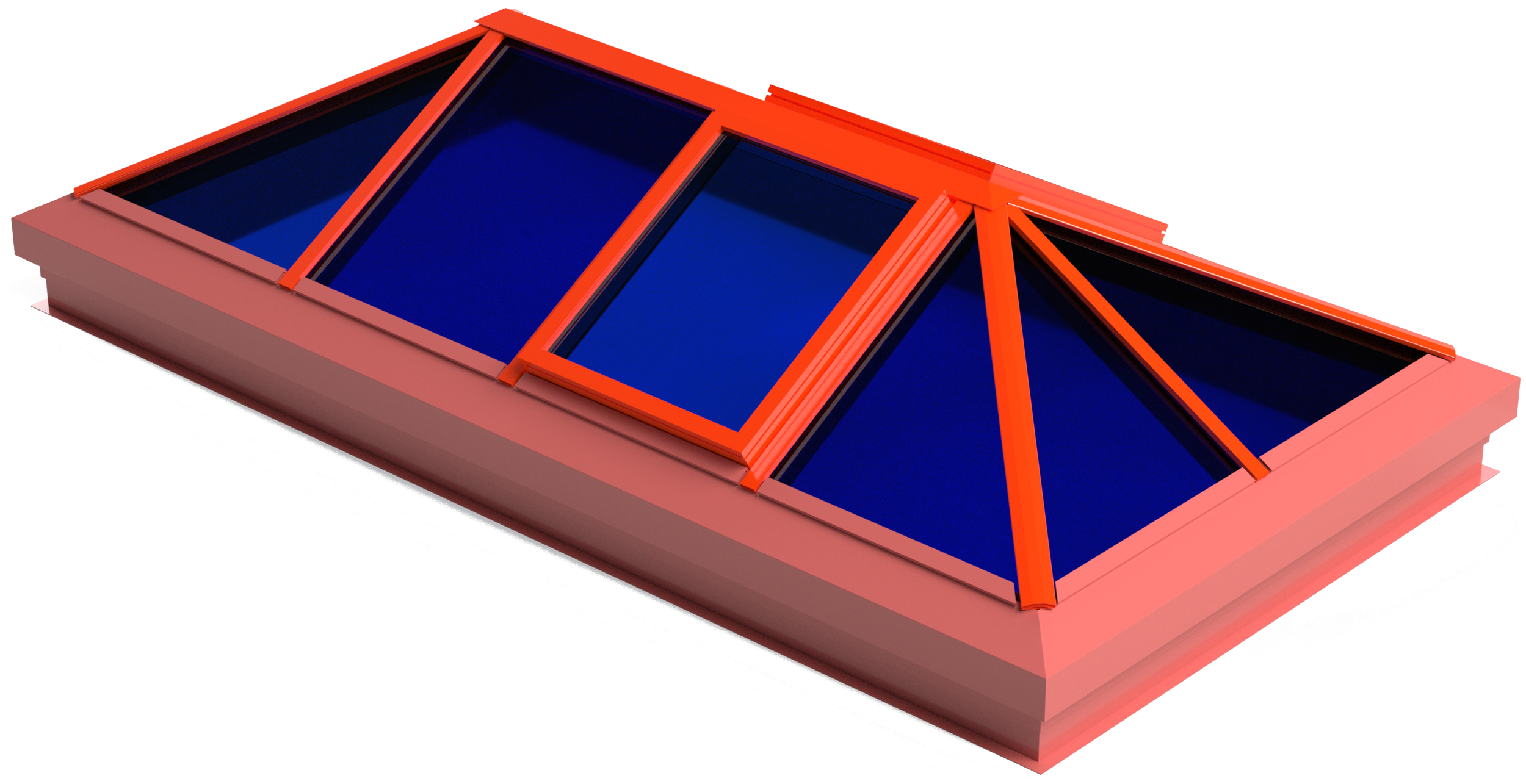 Roof skylight and roof through opening design and attachment