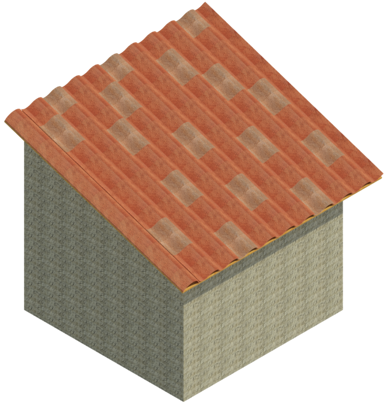 Mono-sloped roof building