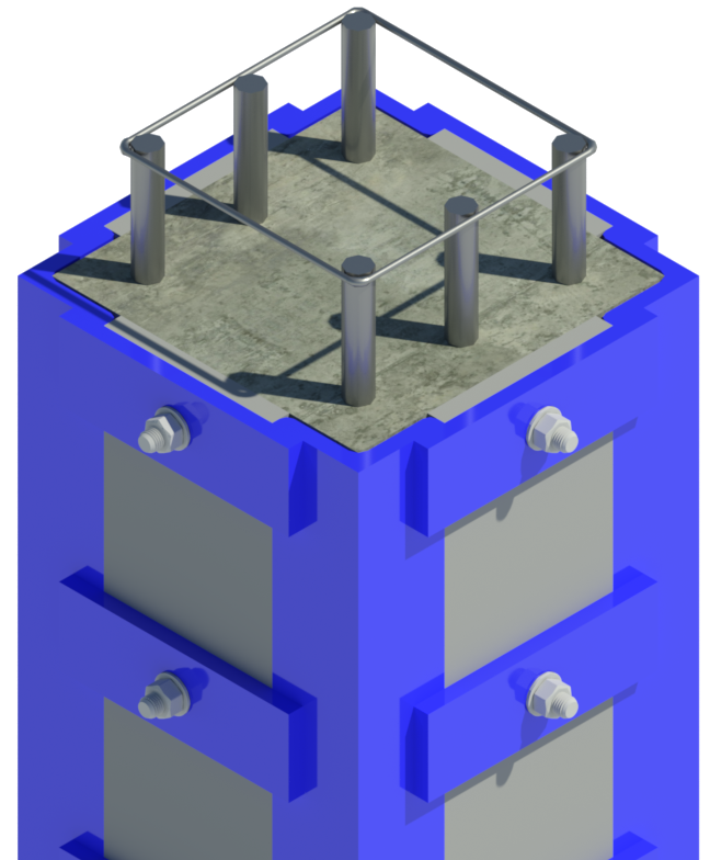 Concrete column jacketing and confinement with FRP method