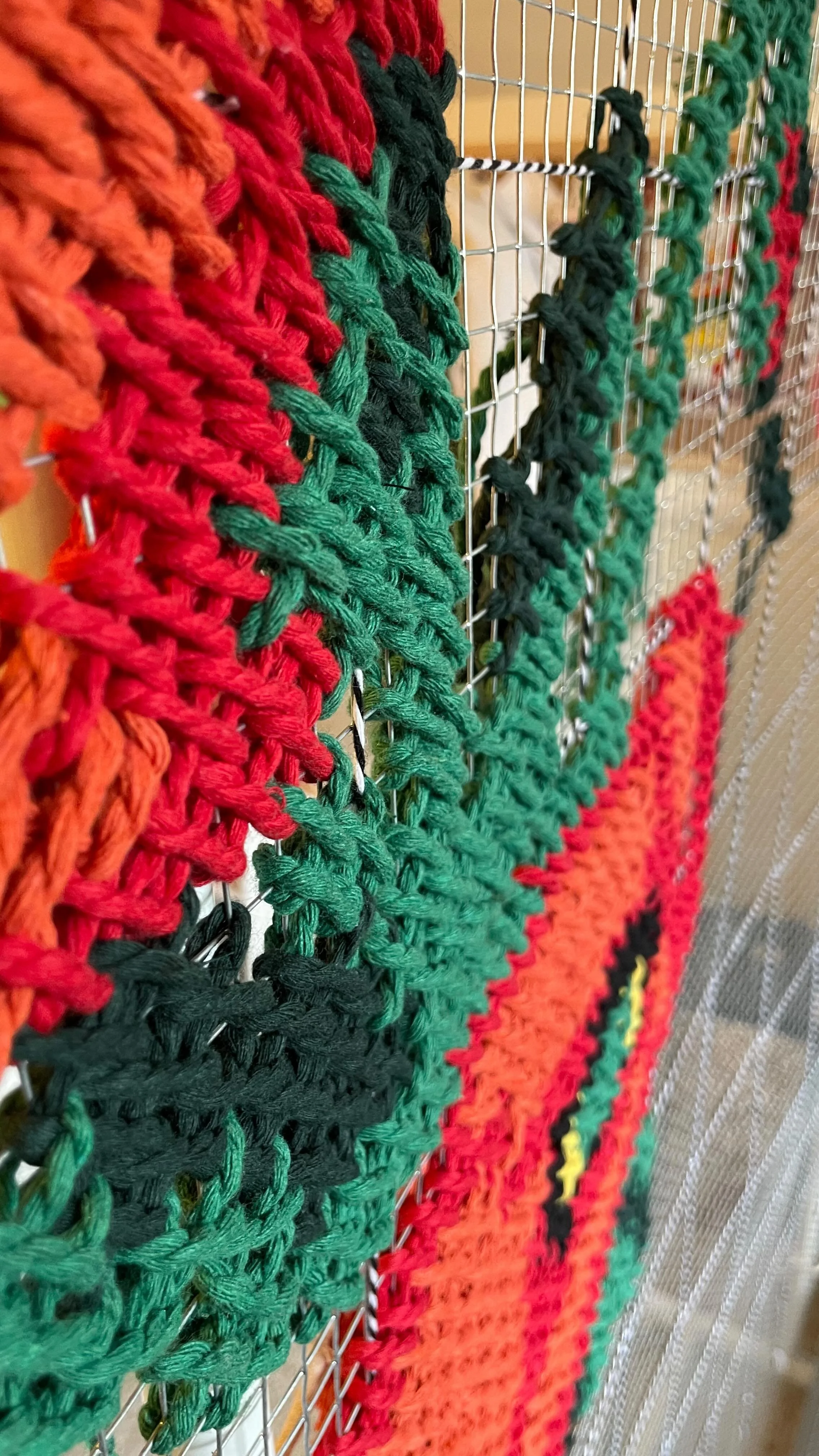 One year of building this piece. Ever so slowly, one stitch at a time. With my own two hands and, most importantly, yours too.
In exactly ONE WEEK, let’s stitch together again! I’m on one side, you’re on the other. We pass the yarn