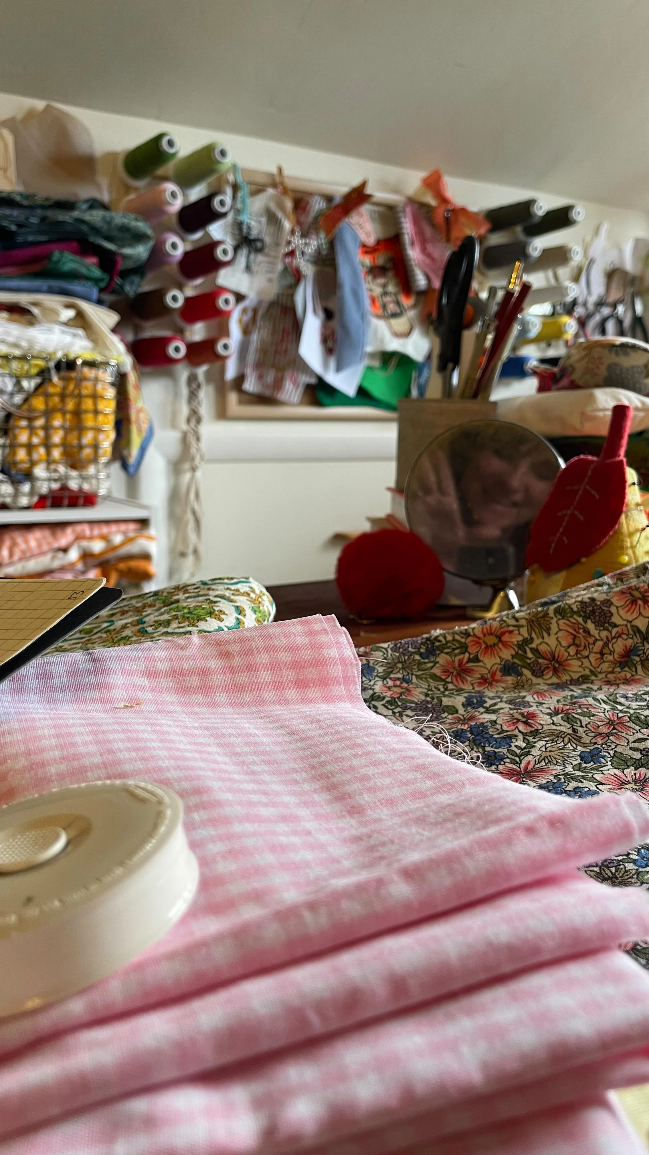 I’m working on something cool. Involving vintage/preloved/fabric, something to put on your bod cause it’s hot out there…these kinds of things. π Dropping soonish, I think. At any rate, eyeballs peeled because I am excited.