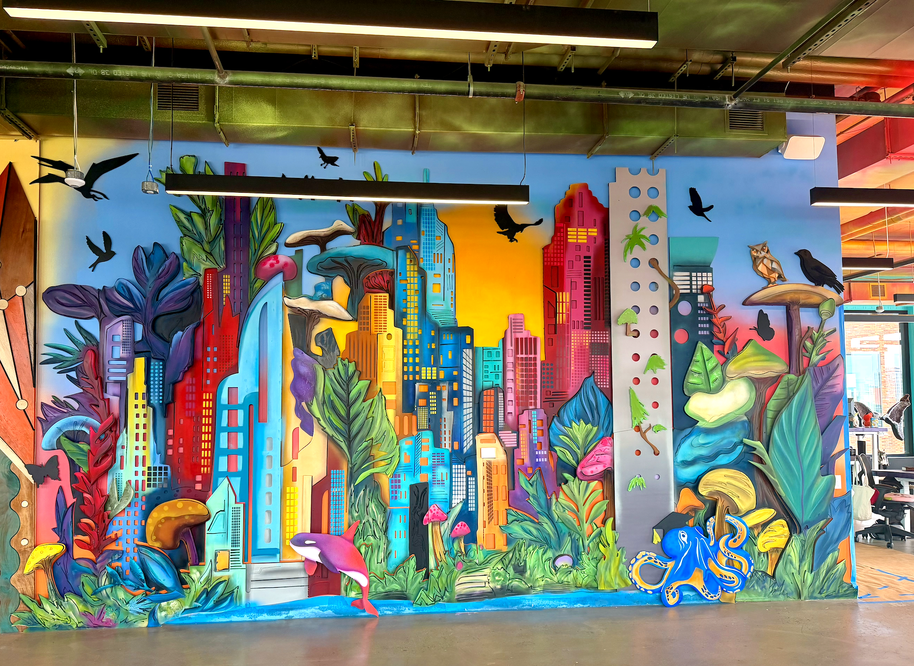 a 3D immersive art with the 18 kingdoms