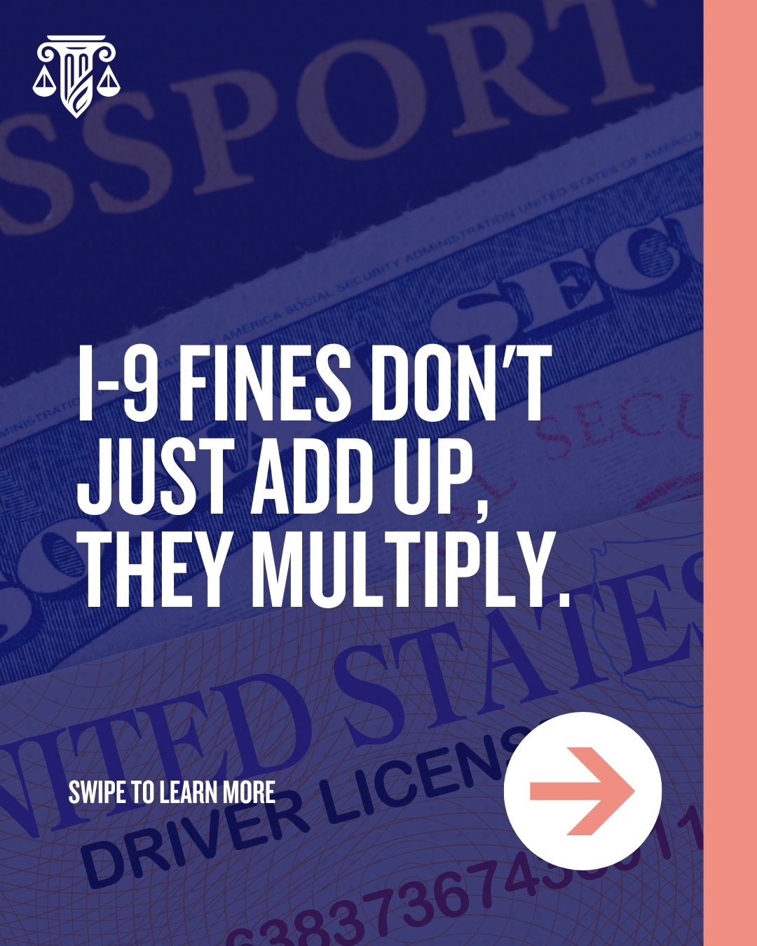 I-9 penalty amounts are adjusted annually for inflation. A proactive compliance review almost always costs far less than the fines that follow an audit. 💡 Know your exposure before ICE does.

#I9Penalties #I9Compliance #ImmigrationCompliance #HRLaw