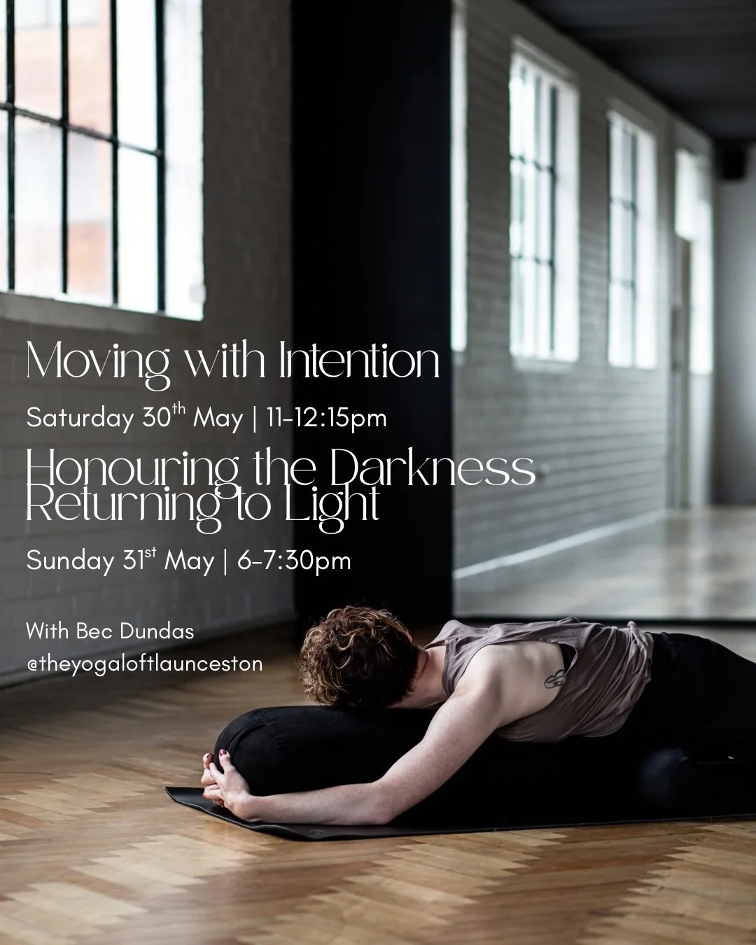Yoga Loft X Sunseeker Yoga 💫

I&rsquo;m super excited to be heading south to lutruwita in a few weeks to flow with the beautiful @theyogaloftlaunceston community 🙏🏽

There are two chances to connect over the weekend, come for one, come for both! 
