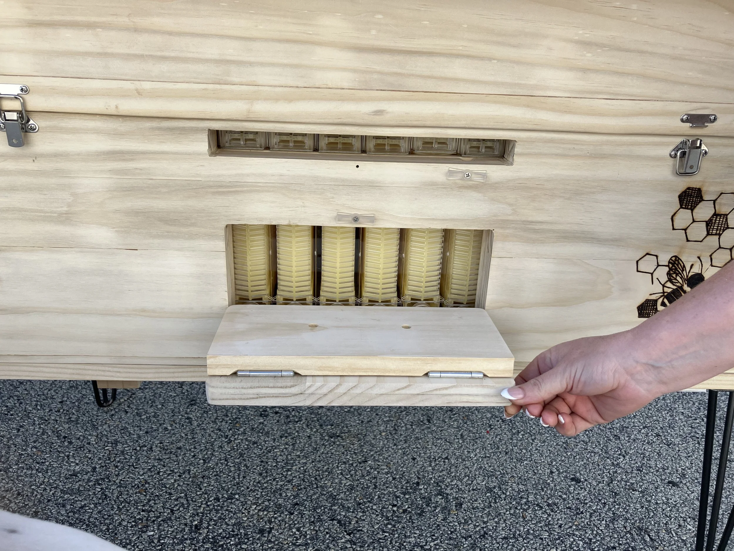 Meadows ACCOYA long hive Flow frame access doors