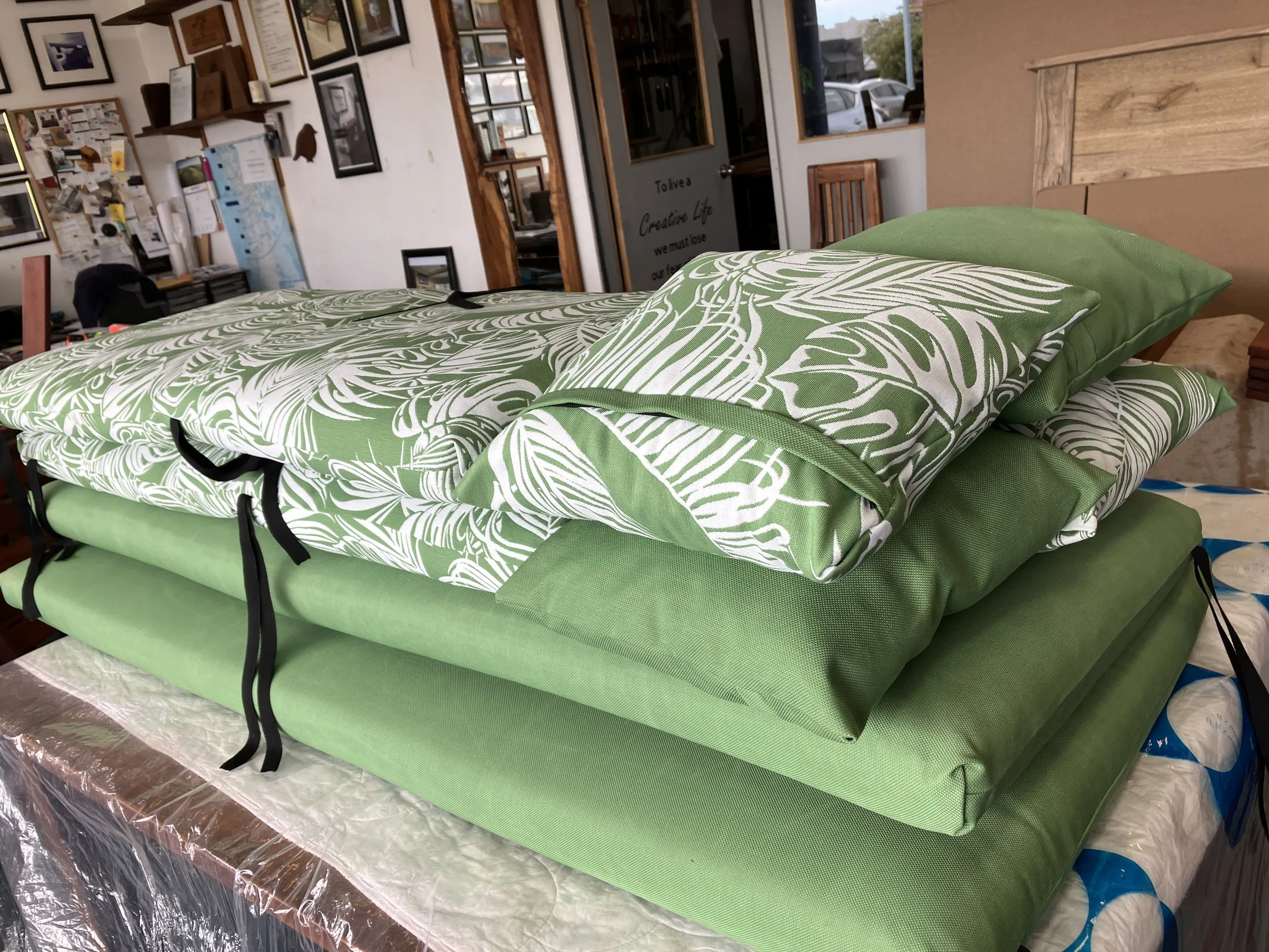 Set of chair, sofa and  scatter cushions 